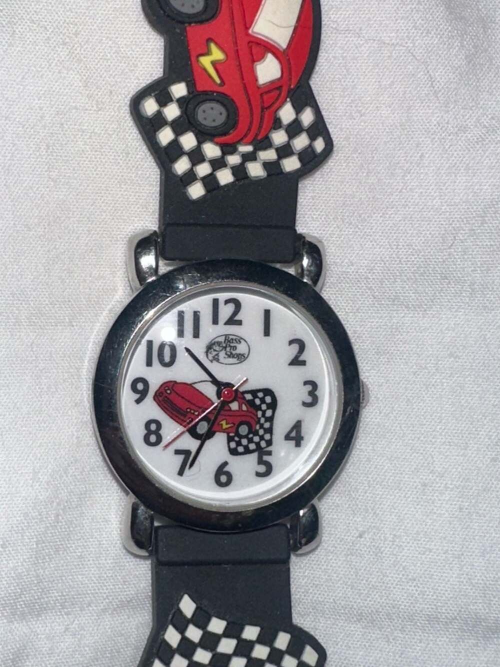 Bass Pro Shops BPS-KD4-17 Kids Race Car 3D Cartoon Analog Wristwatch